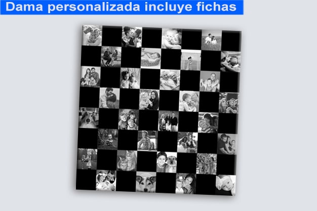 Dama personalizada incluye fichas