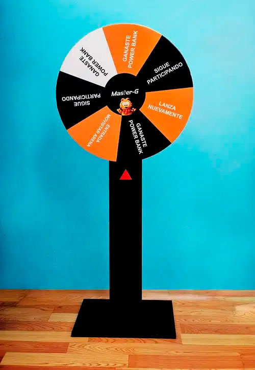 Ruleta para eventos Uragano personalizada