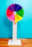 Ruleta con luces personalizada para eventos - Pedestal blanco sin ruedas